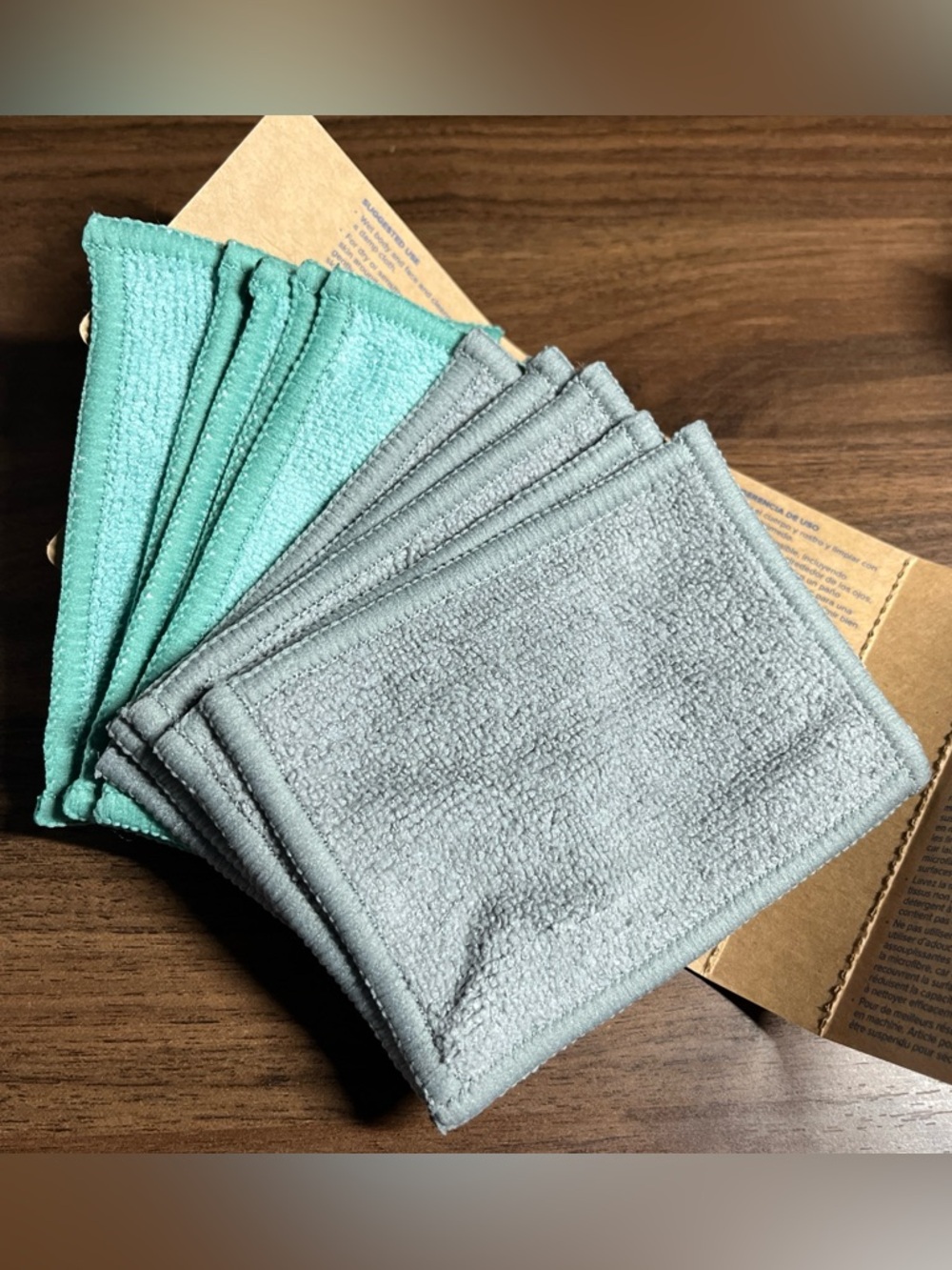 Norwex Mini Body & Face Cloths - Teal and grey - Picture 4 of 4